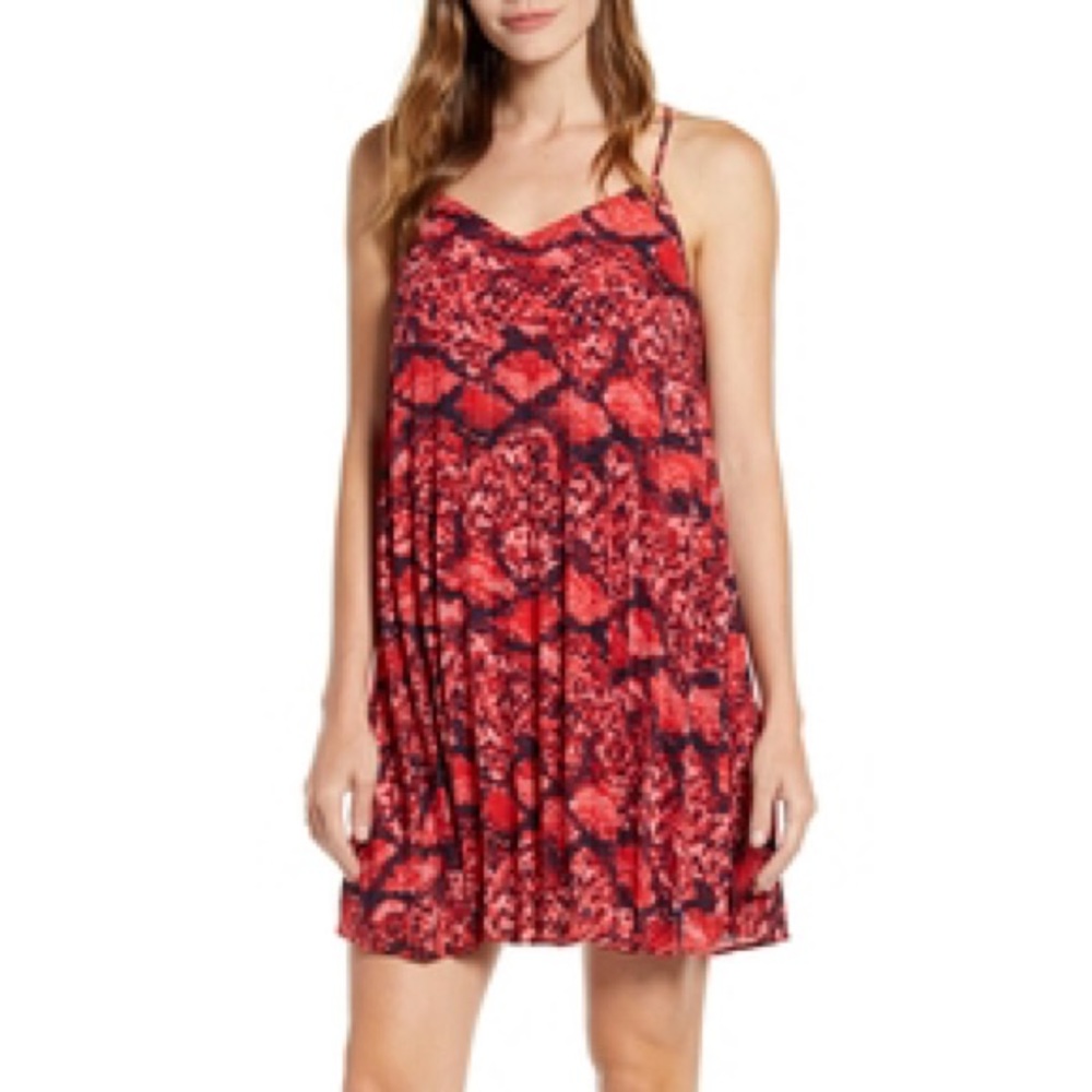 Gibson Red Snakeskin Dress